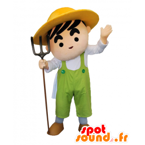 Maskotdrakt Concepts kun. Mann-maskot med arbeidsklær - Japanske Yuru-Chara maskoter - MASFR27861 - SpotSound.fr