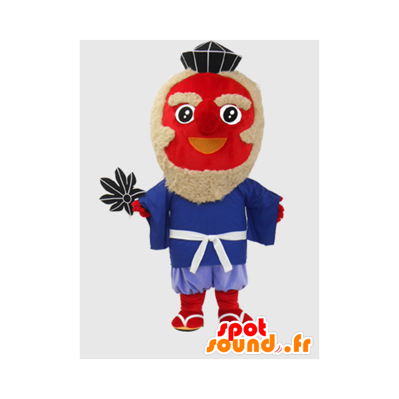 Tengu-chan mascotte. Mascot uomo rosso, sorridente - MASFR27864 - Yuru-Chara mascotte giapponese