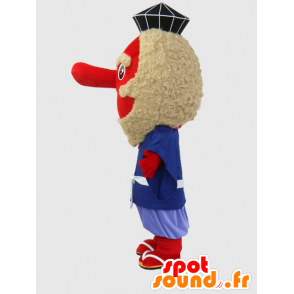 Tengu-chan mascotte. Mascot uomo rosso, sorridente - MASFR27864 - Yuru-Chara mascotte giapponese