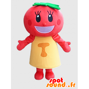 Mascot Tomati. Maskotti tomaatti punainen, pyöreä, jättiläinen - MASFR27866 - Mascottes Yuru-Chara Japonaises