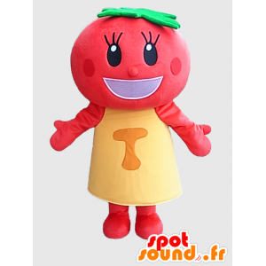 Mascotte de Tomati. Mascotte de tomate rouge, ronde, géante - MASFR27866 - Mascottes Yuru-Chara Japonaises