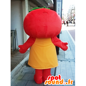 Tomati mascot. Mascot tomato red, round, giant - MASFR27866 - Yuru-Chara Japanese mascots