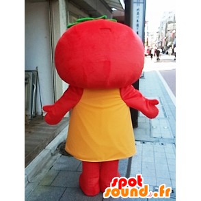 Mascot TOMATI. Mascot tomaat rood, ronde, reuze - MASFR27866 - Yuru-Chara Japanse Mascottes