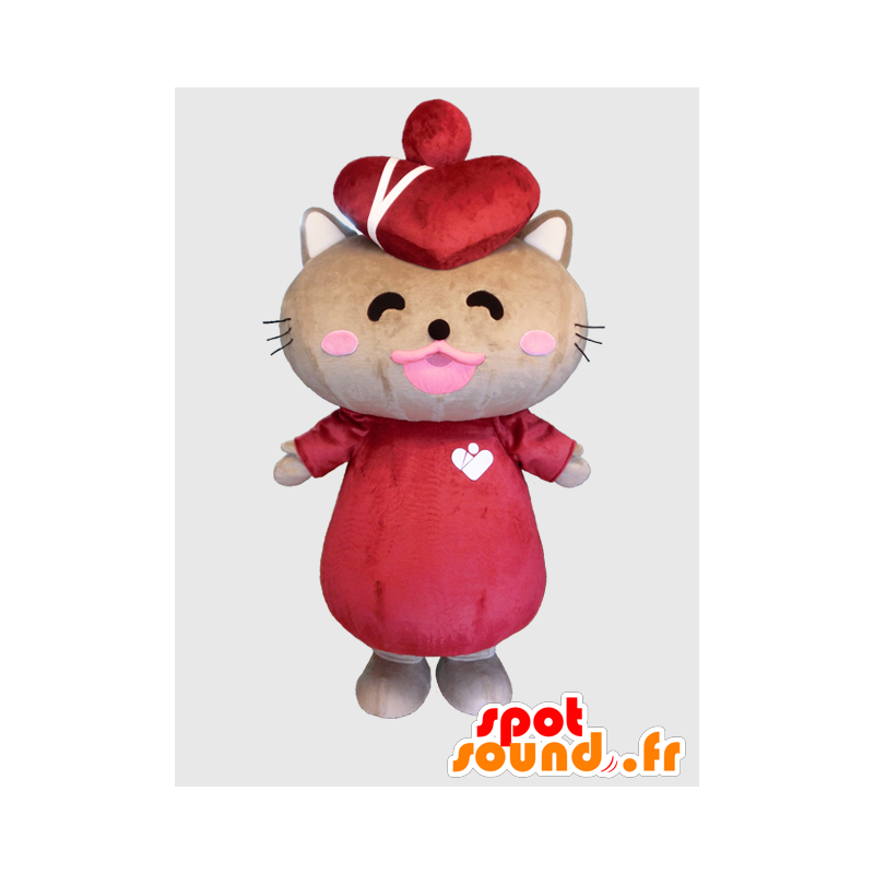 Rat Mascot Gray, rato no equipamento vermelho - MASFR27867 - Yuru-Chara Mascotes japoneses