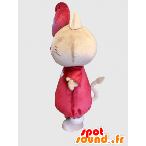 Mascot Gray rotte, mus i rødt antrekk - MASFR27867 - Yuru-Chara japanske Mascots