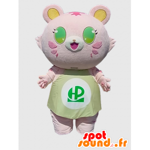 Taut-chan mascot. Pink cat mascot, creature - MASFR27869 - Yuru-Chara Japanese mascots
