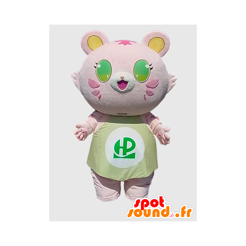 Taut-chan mascot. Pink cat mascot, creature - MASFR27869 - Yuru-Chara Japanese mascots