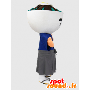 Hozendon maskot. Hvid snemand maskot - Spotsound maskot kostume