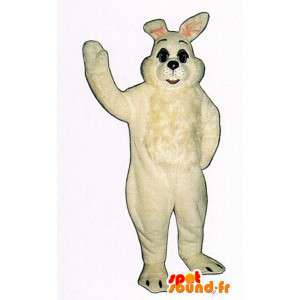 Hvit kanin maskot, gigantiske - MASFR007129 - Mascot kaniner