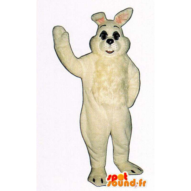 Weiße Kaninchen Maskottchen Riesen - MASFR007129 - Hase Maskottchen