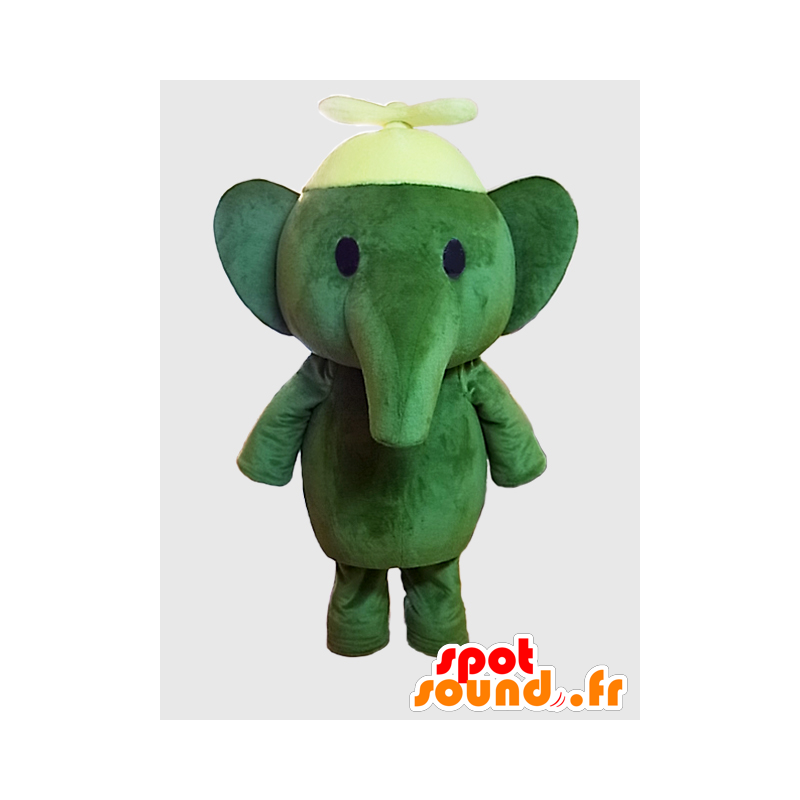 Bal-chan mascotte. Mascot reusachtige groene olifant - MASFR27875 - Yuru-Chara Japanse Mascottes