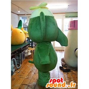Bal-chan maskot. Jättegrön elefantmaskot - Spotsound maskot