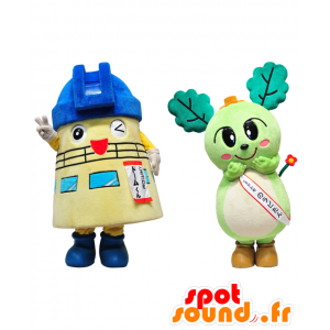 Mascotes Domukun e Norabitan, um planetário e um homem - MASFR27880 - Yuru-Chara Mascotes japoneses