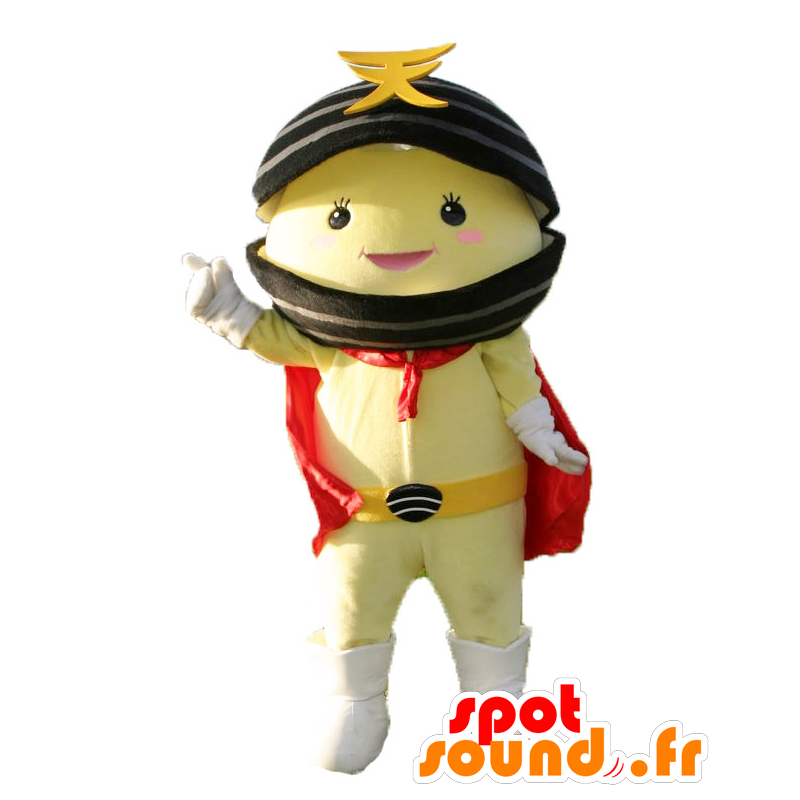 Mascotte Teshio Kamen, giallo con conchiglia nero - MASFR27882 - Yuru-Chara mascotte giapponese