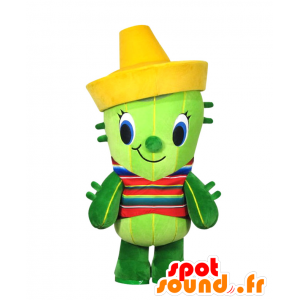 Shabokun mascotte, cactus verde con il cappello giallo - MASFR27884 - Yuru-Chara mascotte giapponese