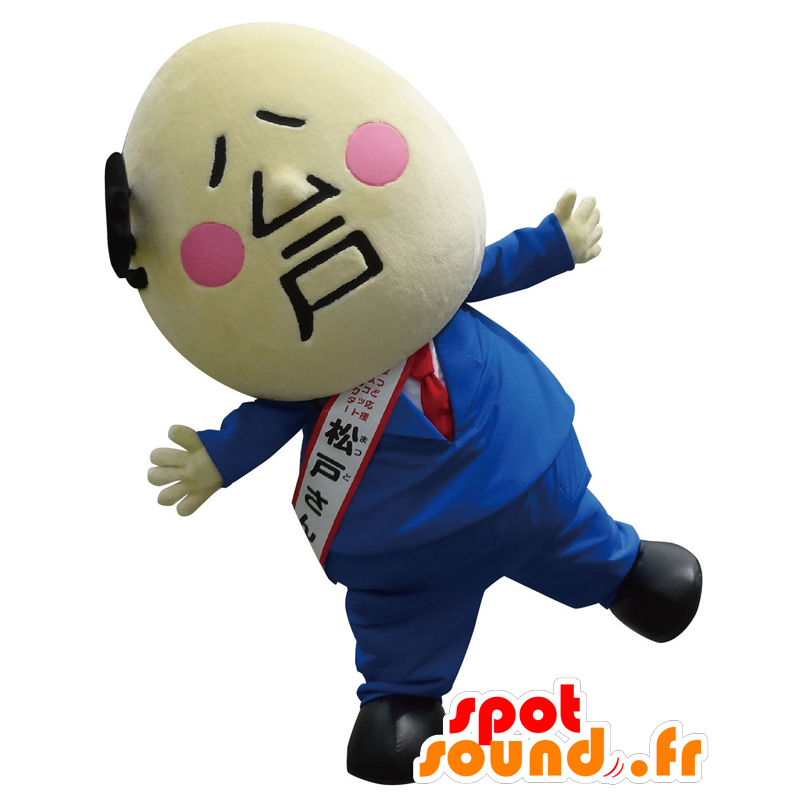 Mascot Matsudo, careca com um terno azul - MASFR27887 - Yuru-Chara Mascotes japoneses
