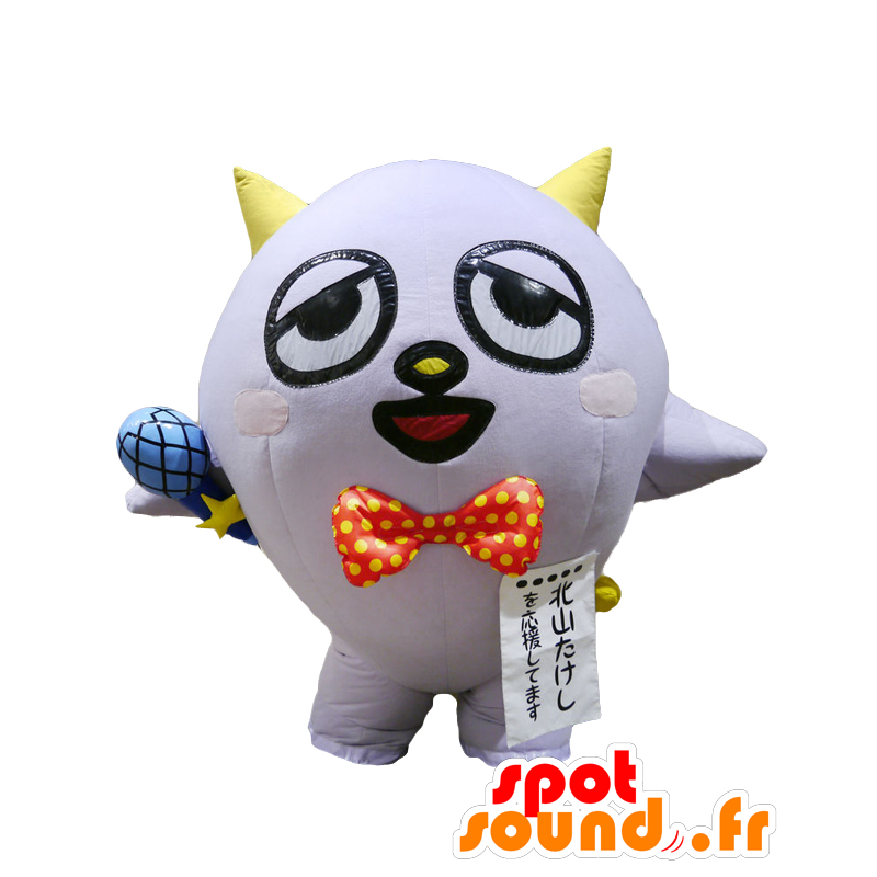 Kobushimaru mascot, man with horns and a microphone - MASFR27893 - Yuru-Chara Japanese mascots