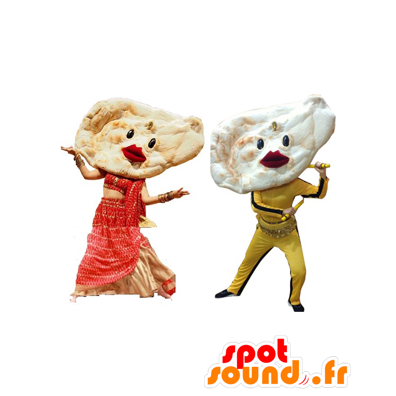 Mascotas Naan-chan, 2 naan con trajes de la India - MASFR27894 - Yuru-Chara mascotas japonesas