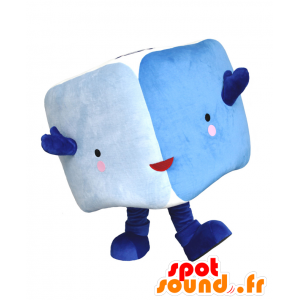 Cubun mascot, Blue Cube, bicolor, giant - MASFR27903 - Yuru-Chara Japanese mascots