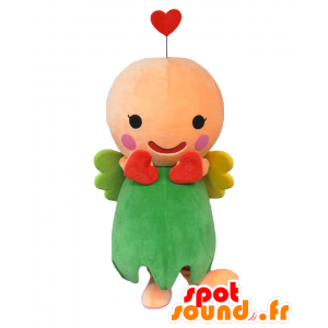 Mascot Wapirin, värikäs enkelin siivet ja sydämet - MASFR27907 - Mascottes Yuru-Chara Japonaises