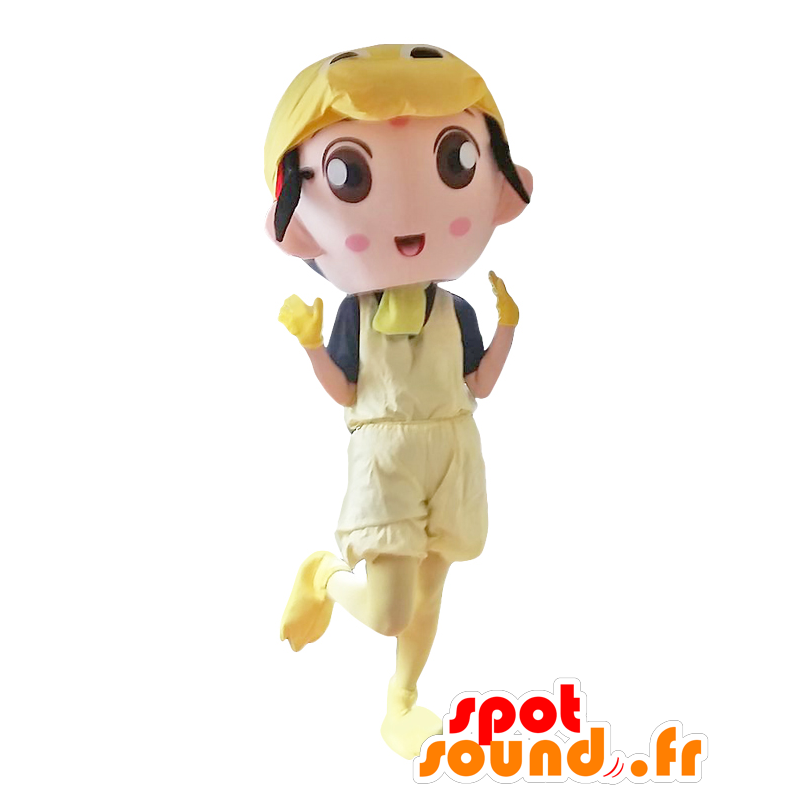 Mascotte de Hakotaso, fillette déguisée en oiseau jaune - MASFR27911 - Mascottes Yuru-Chara Japonaises
