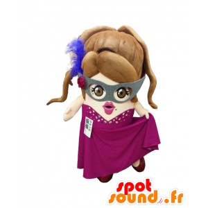 Kamen-chan mascot, evening dress woman - MASFR27913 - Yuru-Chara Japanese mascots