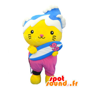 Mascot Kukurin surfer katt med en bølge på hodet - MASFR27917 - Yuru-Chara japanske Mascots