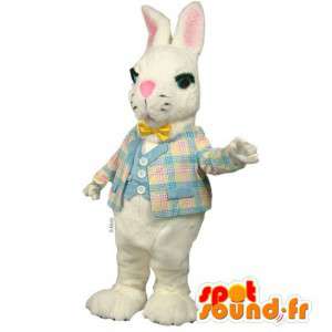 Kostüm weißes Kaninchen Kostüm - MASFR007134 - Hase Maskottchen