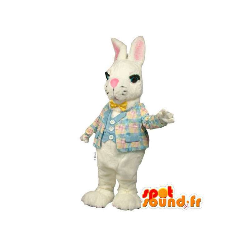 Kostüm weißes Kaninchen Kostüm - MASFR007134 - Hase Maskottchen