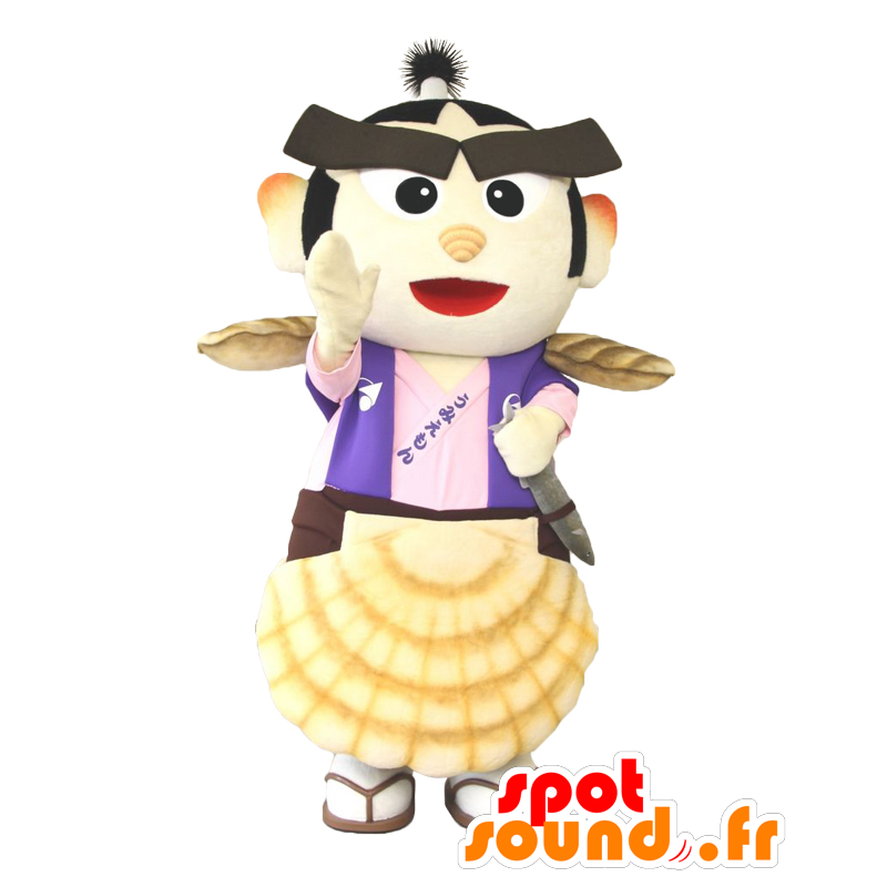 Mascot Umiemon Kun asiatisk mann med skalldyr - MASFR27923 - Yuru-Chara japanske Mascots