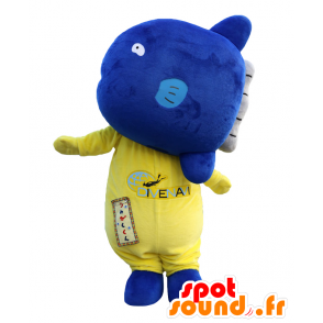 Mascotte de Umigaku kun, poisson bleu et jaune géant - MASFR27925 - Mascottes Yuru-Chara Japonaises