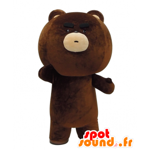 Mascotte de Hayabe-beya, gros nounours marron à l'air méchant - MASFR27926 - Mascottes Yuru-Chara Japonaises