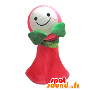 Mascot Tsuzuki-chan, roze bloem, groen en wit - MASFR27928 - Yuru-Chara Japanse Mascottes