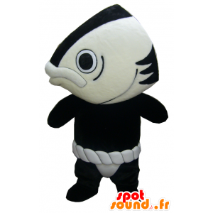 Katsuo mascotte, pesce bianco e nero, gigante - MASFR27930 - Yuru-Chara mascotte giapponese