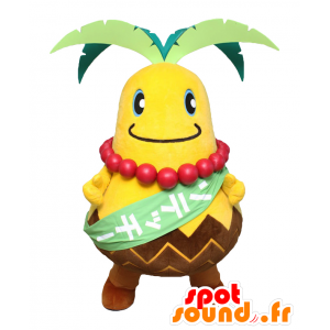 Mascot Sotetchi, kæmpe ananas, meget sjov og smilende -