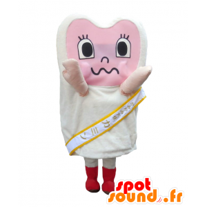 Kamikami Maskottchen, riesige rosa und weißen Zahn - MASFR27937 - Yuru-Chara japanischen Maskottchen