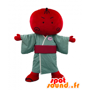 Mascotte de Umesaburo, bonhomme rouge habillé d'un kimono - MASFR27939 - Mascottes Yuru-Chara Japonaises