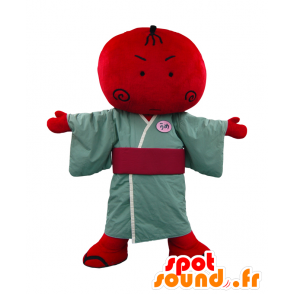 Mascotte de Umesaburo, bonhomme rouge habillé d'un kimono - MASFR27939 - Mascottes Yuru-Chara Japonaises