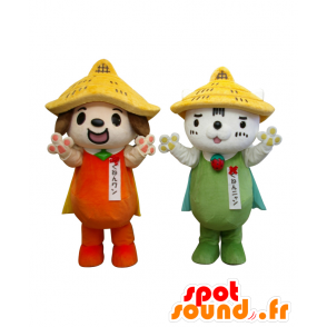 Mascots Kunen kun and Kunen Nyan, a dog and a cat - MASFR27941 - Yuru-Chara Japanese mascots