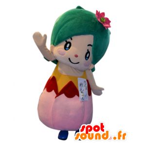 Lotus-chan mascotte, ragazza in un fiore di loto rosa - MASFR27943 - Yuru-Chara mascotte giapponese