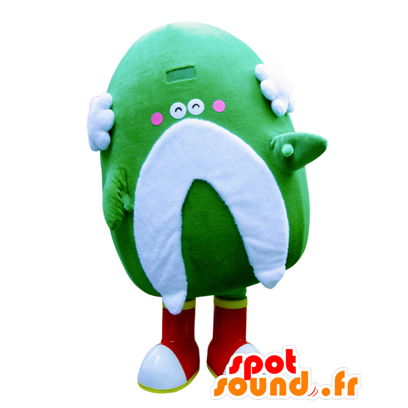 Mascotte verde e baffuto Awaji-i, l'uomo, tong gigante - MASFR27950 - Yuru-Chara mascotte giapponese