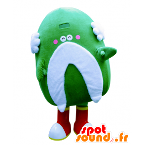 Mascotte verte et moustachue de Awaji-i, bonhomme, tong géante - MASFR27950 - Mascottes Yuru-Chara Japonaises