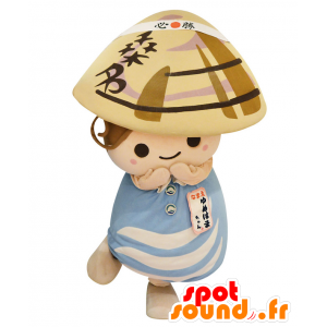 Yumehama-chan Maskottchen, asiatische Mädchen mit Zöpfen - MASFR27953 - Yuru-Chara japanischen Maskottchen