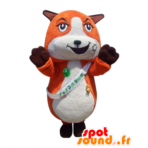 Nomoru-chan mascot, brown orange and white fox - MASFR27954 - Yuru-Chara Japanese mascots