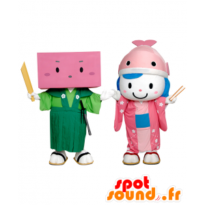 Mascots and Yokan MigiEmon Koihime, roses mascots - MASFR27955 - Yuru-Chara Japanese mascots