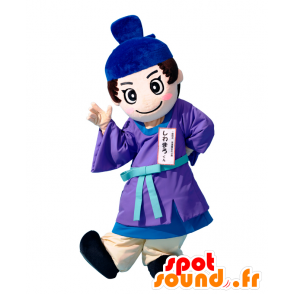 Shiwamarokun mascot, Asian man in traditional dress - MASFR27964 - Yuru-Chara Japanese mascots