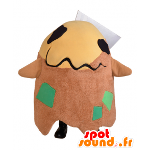 Maskot Mojaro obří baby, hnědé a béžové řasy - MASFR27965 - Yuru-Chara japonské Maskoti