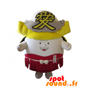 Mascotte Kometsugu uomo bianco vestito di samurai - MASFR27967 - Yuru-Chara mascotte giapponese