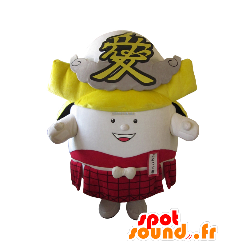 Mascot Kometsugu hombre blanco vestido con samurai - MASFR27967 - Yuru-Chara mascotas japonesas