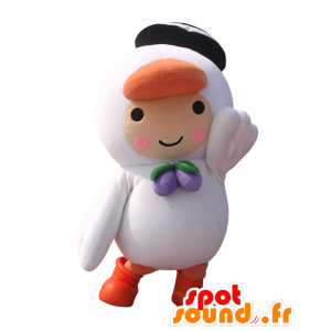 Mascot Tomakomai, forkledd mann i hvit måke - MASFR27968 - Yuru-Chara japanske Mascots